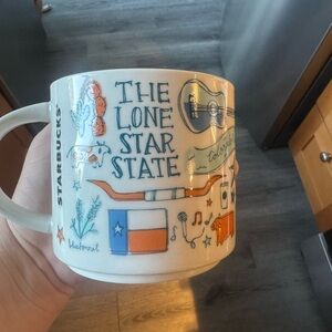 Starbucks The Lone Star State Mug - White and Orange
